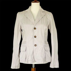 Vtg 90s TOMMY HILFIGER Khaki Jacket Blazer Womens Sz 6 Preppy Equestrian Classic